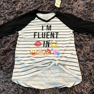 Cold Crush size medium girls jersey shirt with knot in front